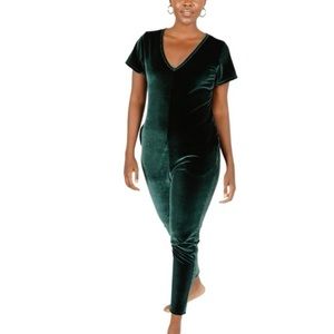 Smash + Tess Sunday Romper in Green Velvet